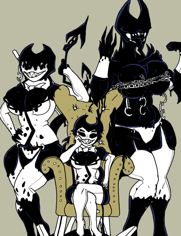 beast darling (cally3d),bendy,bendy fem,bendy the dancing demon,darling (cally3d),ink darling (cally3d),ink demon