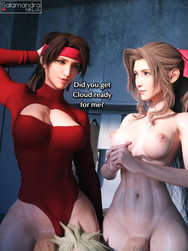 aerith gainsborough,cloud strife,jessie rasberry