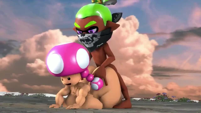 inkling,inkling boy,the big dicked lime inkling,toadette
