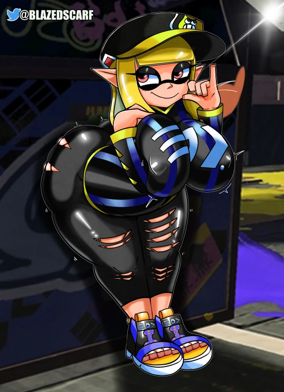 inkling,inkling girl,inkling squid,original character,splatoon oc