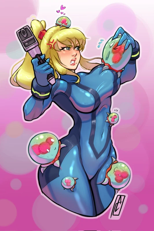 metroid (creature),samus aran