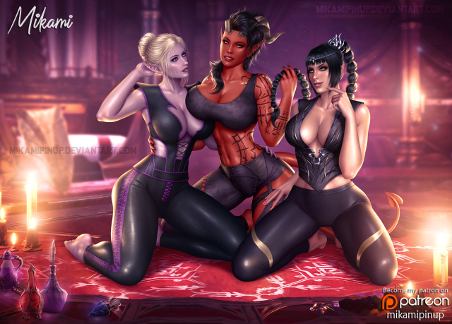drow,karlach,minthara,shadowheart,tiefling