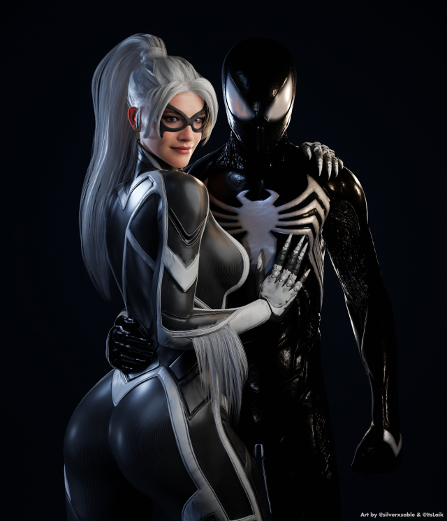 black cat (insomniac),black cat (marvel),felicia hardy,peter parker,spider-man,spider-man (insomniac)