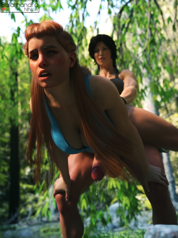 aloy,lara croft,lara croft (survivor)