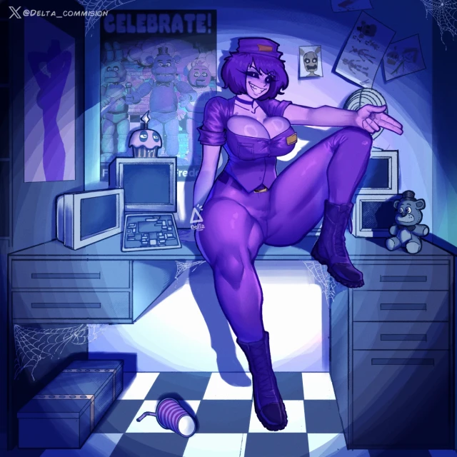 cupcake (fnaf),purple guy (fnaf),wendy afton,william afton