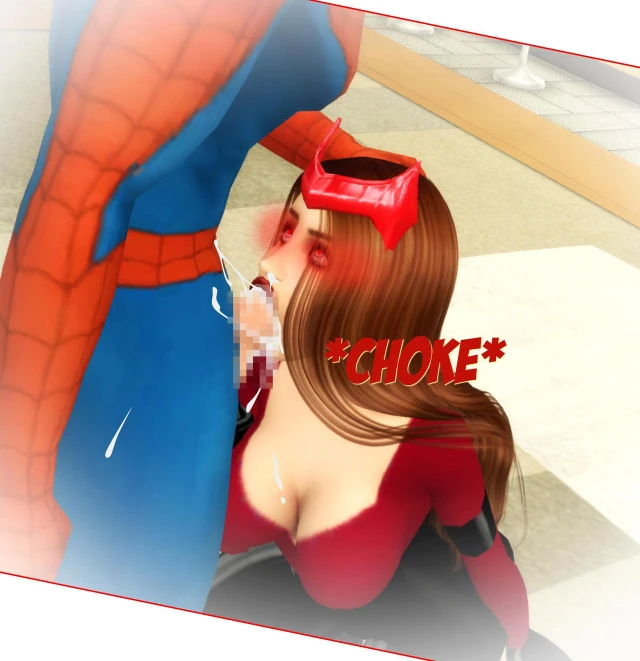 peter parker,scarlet witch,spider-man,wanda maximoff
