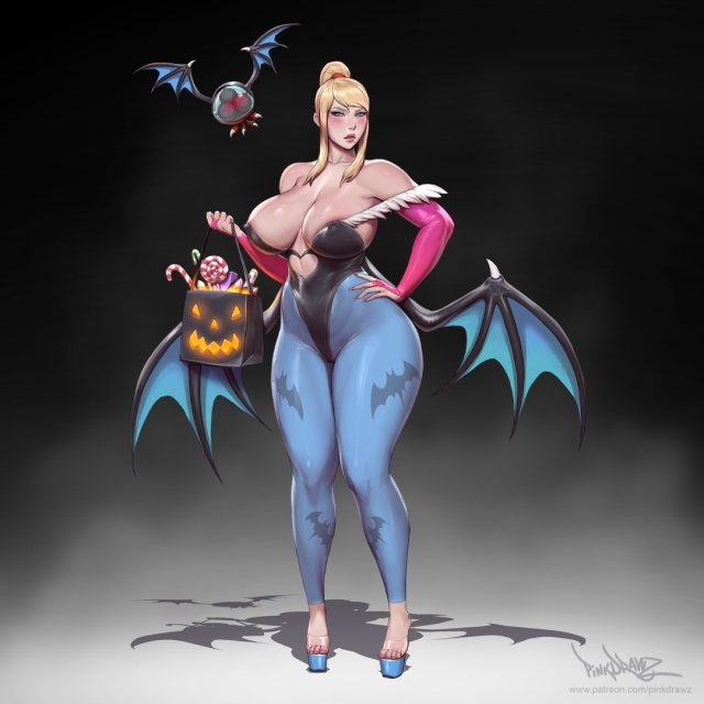 metroid (creature),morrigan aensland,morrigan aensland (cosplay),samus aran