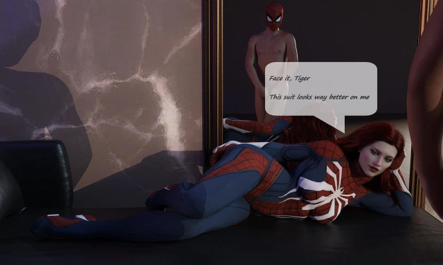 mary jane watson,peter parker,spider-man