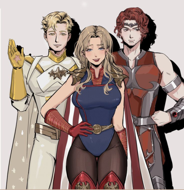 homelander,queen maeve,starlight (the boys)