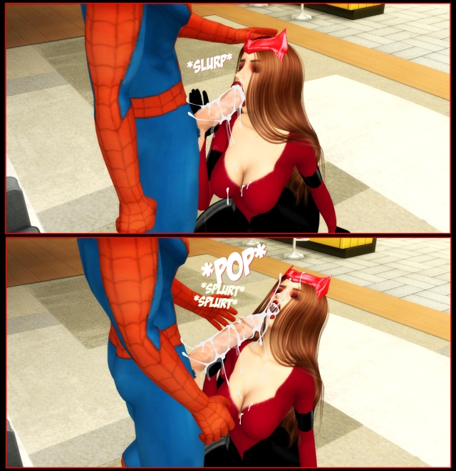 peter parker,scarlet witch,spider-man,wanda maximoff