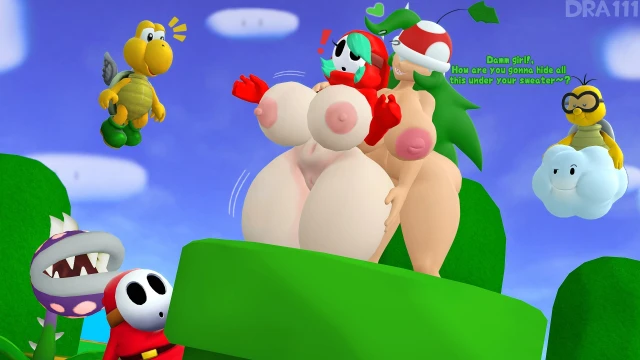 lakitu,paratroopa,piranha plant,piranha plant girl,shy gal,shy guy