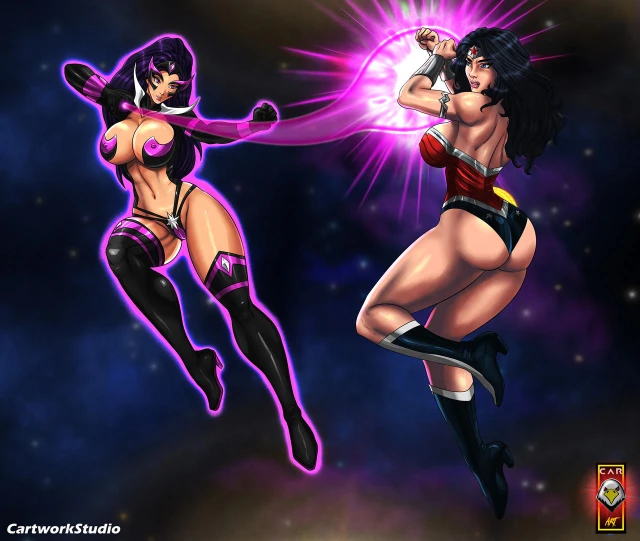 carol ferris,diana prince,star sapphire,star sapphire (dc),violet lantern,wonder woman