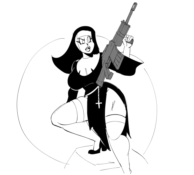 battle nun (glassfish),original character