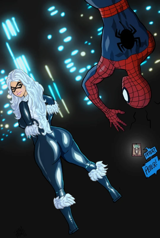 black cat (marvel),felicia hardy,peter parker,spider-man