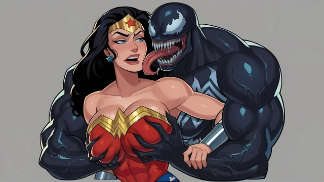 diana prince,venom (marvel),wonder woman,wonder woman (justice league)