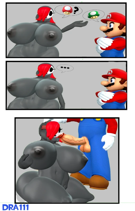 mario,shy gal