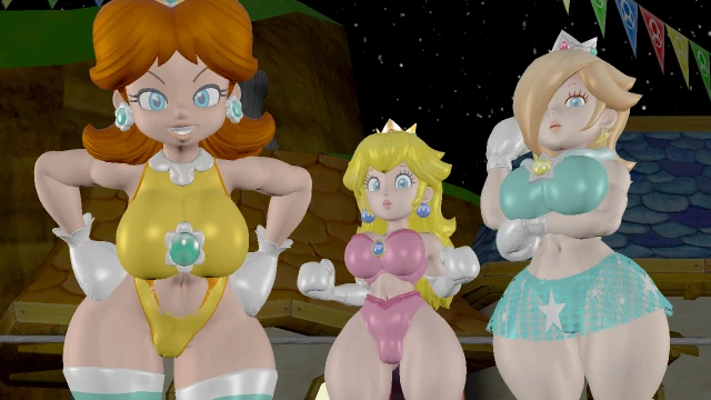 princess daisy,princess peach,princess rosalina