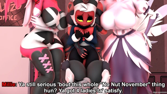 loona (helluva boss),millie (helluva boss),moxxie (helluva boss),stella (helluva boss),verosika mayday (helluva boss)