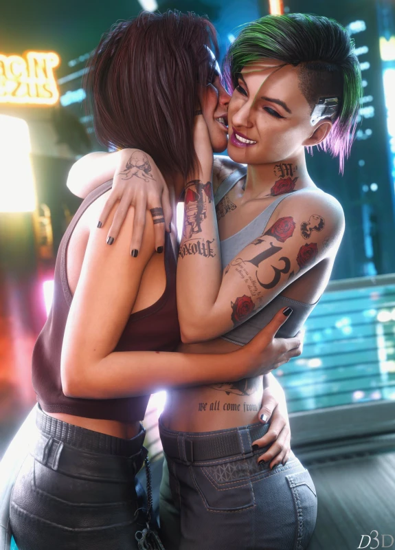 judy alvarez,v (cyberpunk 2077),valerie (cyberpunk 2077)