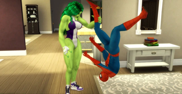 jennifer walters,peter parker,she-hulk,spider-man