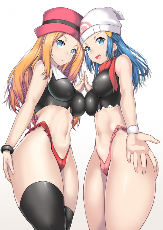 dawn (pokemon)+serena (pokemon)