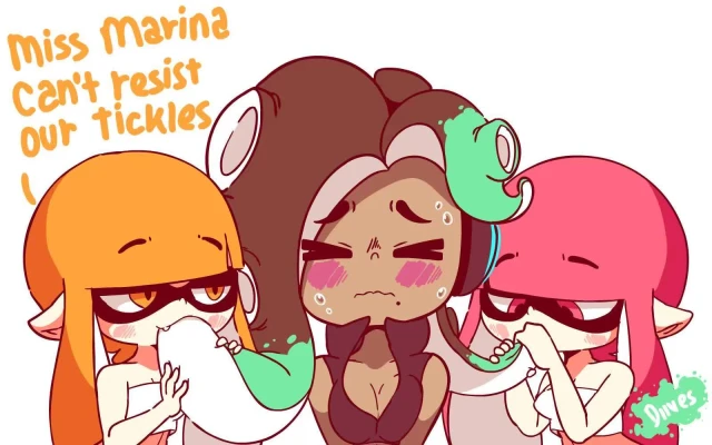 inkling+inkling girl+marina (splatoon)+octoling