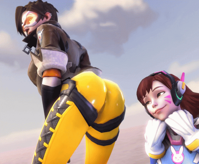 d.va (overwatch)+tracer (overwatch)