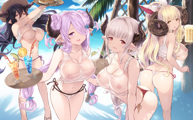 alicia (granblue fantasy)+anila (granblue fantasy)+danua+narumeia (granblue fantasy)