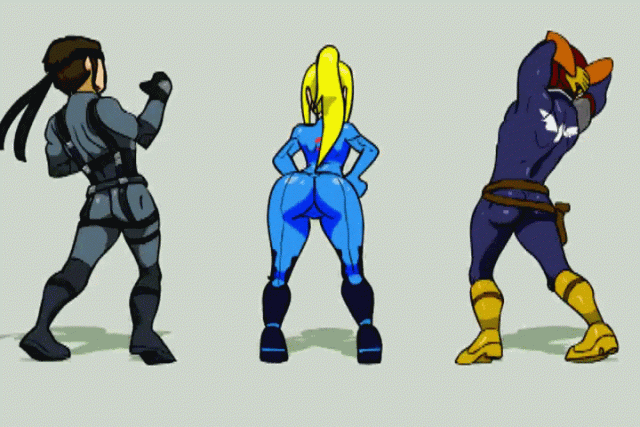 captain falcon+samus aran+solid snake